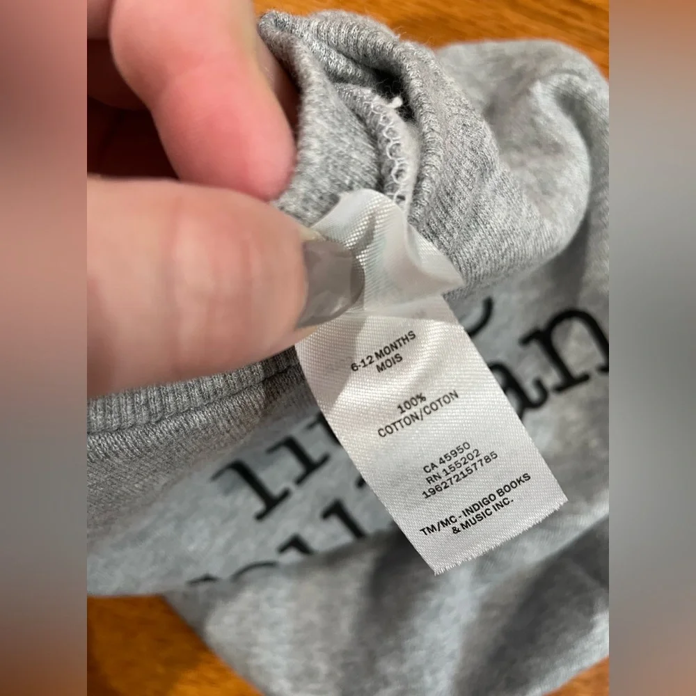 NWOT Indigo Little Human Gray Sweatshirt  6-12 months - Picture 4 of 5